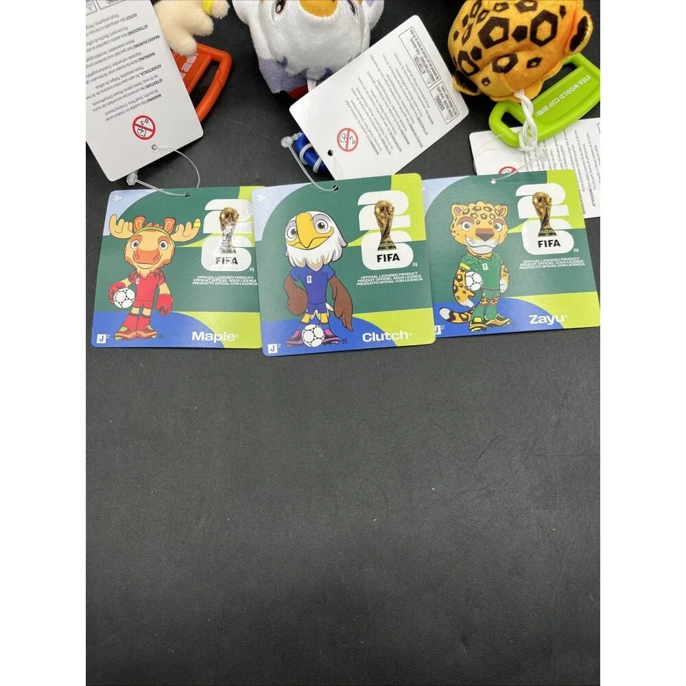 2026 FIFA World Cup Mascot Plush Set of 3 Zayu, Maple, & Clutch Jazwares, 8